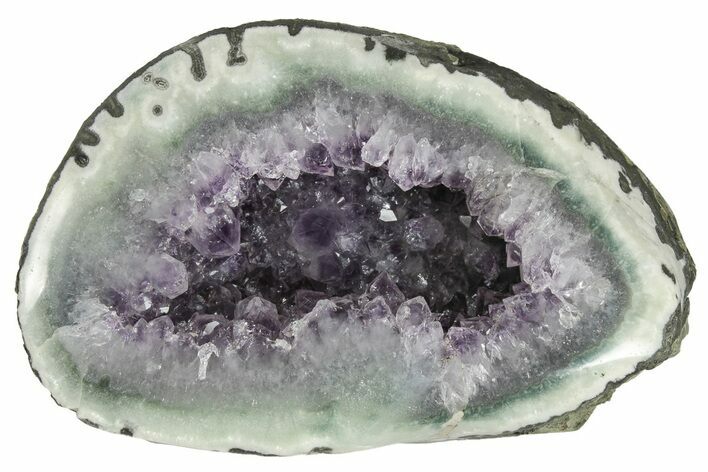 8.1" Purple Amethyst Geode With Polished Face - Uruguay